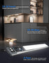 Display,3 Temps&Dimmable counter 68 Closet Light(2 Pack) Under Cabinet Lighting with LED Numeric Color lights, Under