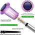 DenicMic 10 Pack Solar Lights Outdoor Waterproof Purple LED Stainless Steel Stake Outside Lights for Yard Pathway