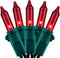 YULETIME 200 Red Christmas Lights, 2 Sets of 33 Feet 100 Count UL Certified String Lights (Red - Green Wire)