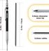 Enhon 2mm Mechanical Carpenter Pencil Set with 12 Marker Refills and Sharpener, Woodworking Marking Tool for Deep Hole