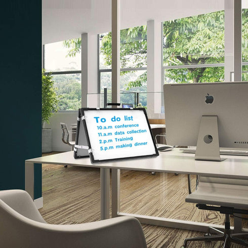 Whiteboard Dry Erase Boards, Portable Double Sided Magnetic Board, Foldable for Kids Students