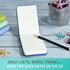 Tiny Notebook, 3x4 Small Notepad, A7 Leather Hardcover Mini Notebook, 4 Pack with Elastic Band, Black Pocket Notebooks