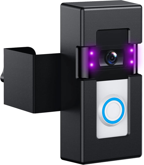 Adjustable Anti-Theft Video Doorbell Mount, No-Drill Bracket for Video Doorbell 1/2/3/3 Plus/4/2023 Release (Black)