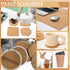 BENECREAT 6PCS Cork Sheet, 12x12inch Square Sand Brown Coasters for Bulletin Boards, Wall Decorations and DIY Crafts,