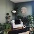 BACKDROP Premium Interior Paint - Large Adhesive Paint Swatch WEEKEND UPSTATE - Dark Green with a Hint of Blue, 12" x