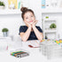 BeapTcely 30 Pcs Plastic Crayon Box with Hinged Lid Clear Storage Containers Crayon Case for School Classroom Supplies