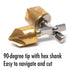 6 Pcs Countersink Drill Bit Set with Case, 1/4'' Hex Shank HCS 5 Flute Countersink Tool Sets for Wood