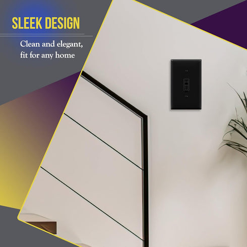 ENERLITES Toggle Light Switch Wall Plate, Gloss Finish, 1-Gang 4.50" x 2.76", Unbreakable Polycarbonate, 5 Pack (Glossy