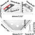 dosamll 20PCS Assembly(Thick:1mm) Metal Corner Brackets with Mounting Screws, Furniture Angle Connectors for Cabinet