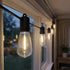 25FT 13 ST38 Bulbs, Dimmable LED Outdoor String Lights, Shatterproof Edison Waterproof Patio Decor for Outside, Bistro