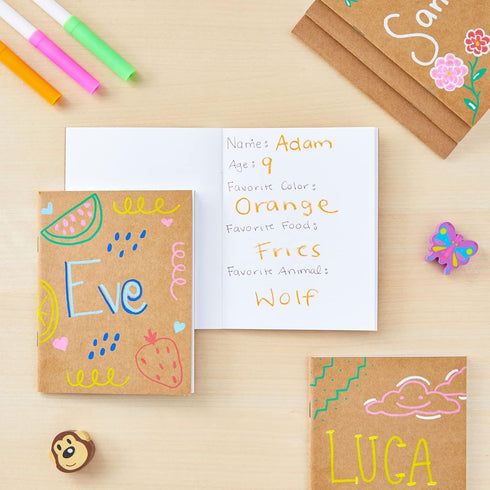 Paper Junkie 24 Pack Blank Journals Bulk Set, Small Kraft Paper Notebooks, Sketchbooks for Kids, Students to Write Stories (4x6 In)