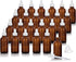 JUVITUS 24 Pack Amber Glass Boston Round Dropper Bottles + Funnel, 2 oz / 60 ml