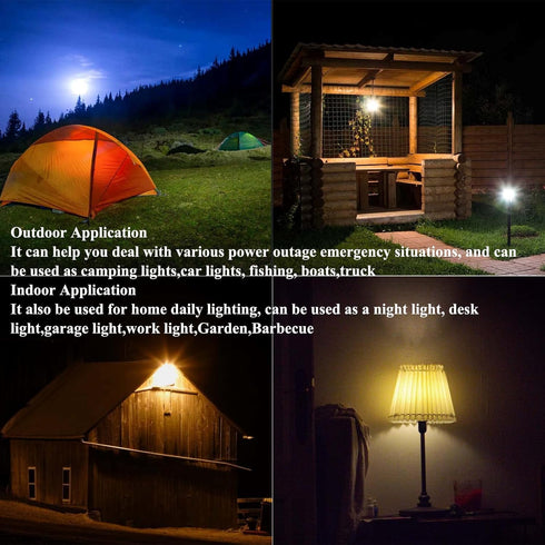 Taysing USB Light - 7W Dimmable Portable Emergency Camping Lights - 2 Pack for Power Station Solar Panel