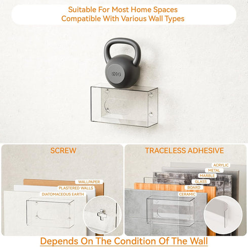 Yieach 3 Pack Acrylic Glove Holder for Wall Mount With Adhesive,No-Drill Latex Glove Box & Dispenser,Disposable Medical
