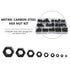 NINDEJIN 326 M2 M2.5 M3 M4 M5 M6 M8 M10 M12 Set 9 pcs Metric Black Hex Nuts Assortment Kit Assorted Metric Hardware