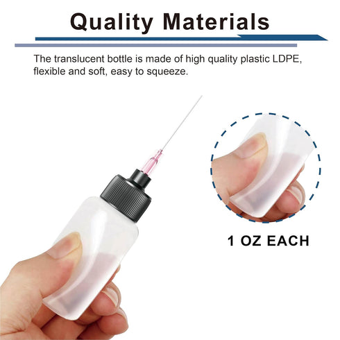 TITGGI 10 Pcs Needle Oiler, Precision Tip Applicator Bottle, LDPE Gun Oil Bottle with Extra Long Stainless Needle Tip