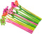Yansanido Fluent Writing Pen, 12 Pcs 0.5 mm Black Ink, Flower Shape Cute Gel Ink Pen for School Office Supplies