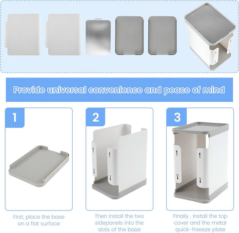 ZLHETWT 1700ml Breastmilk Freezer Organizer, Clear Freezer and Fridge Organizer Bins Reusable Breast Milk Storage Tower