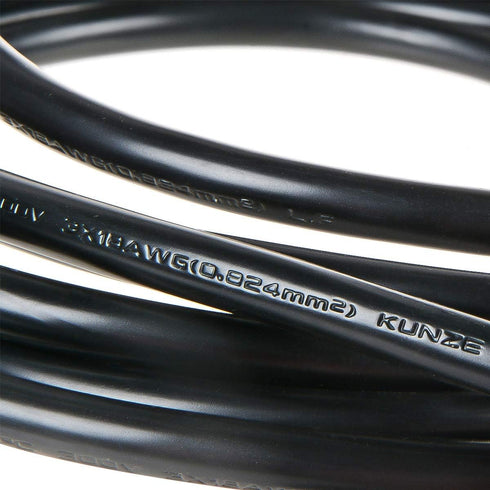 6Ft 18 Gauge 3 Prong Heavy Duty Universal AC Appliance Replacement Power Supply Cord Cable, Black