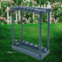 MooneHived 40 Garden Tool Organizer, Rolling Storage Rack Tower Yard Tool Organizer Cart Heavy Duty Garden Tool