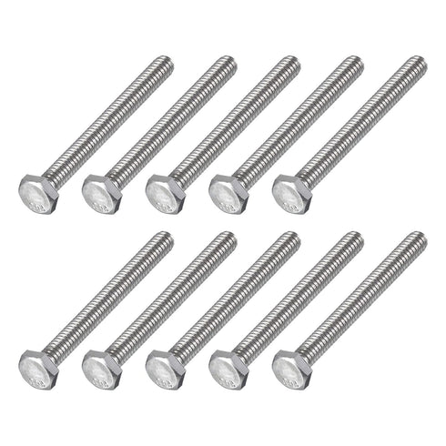 20Pcs Hex Bolts (1/4-20x4"), 304 Stainless Steel UNC Fully Threaded Hex Head Screw Bolt for Furniture Repair