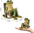 Miniature Frog Garden Statue, Halloween Decorations, Solar Garden Frog Decor for Patio, Yard, Lawn Ornament