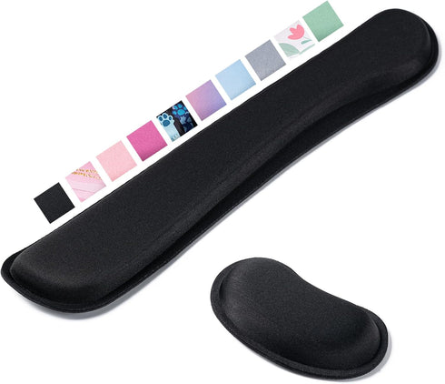 Hoewina Keyboard Wrist Rest,Ergonomic Wrist Rest,Superfine Fabric and Gel Memory Foam Wrist Pad