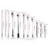 22 Pieces Steel Lab Spatula Micro Scoop Set Tiny Mixing Spatula Laboratory Sampling Spoon for Powders