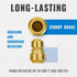 SUNGATOR 3/4-Inch by 1/2-Inch Reducing Coupling, Push Fit Straight Coupling, No Lead Brass Pipe Fittings (2-Pack)