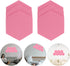 HOMSFOU 12 Pcs Felt Backdrop Wall Sticker - Hexagonal Memo Board Tiles in Pink for Office Decor