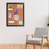 Black Cork Board Bulletin Board - 15.7"X 12", Oak Wood Finish Frame, Wall Mounted for Office, Home, School