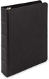 Samsill Vintage Hardback Mini 3 Ring Binder, Black Leather, Professional Organizer, 1 Inch, 5.5 x 8.5, Faux Leather