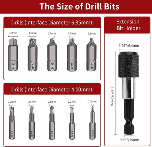 Damaged Screw Extractor Set, 22 PCS Easy Out Stripped Screw Extractor Kit with Magnetic Extension Bit Holder & Socket