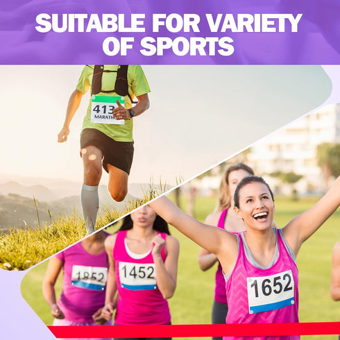 40P Coolrunner Running Bib Clips, Clear Race Number Buckle, Race bib Clips Fixing System Triathlon Race Bib Holder