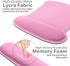 PULAIXIN Ergonomic Mouse Pad Wrist Support & Keyboard Set, Cute Memory Foam Non-Slip Rubber Base, Pink