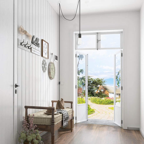 15 E26 1-Pack Feet Plug in Pendant Light, Pendant Light Cord Kit, Black Hanging Light Kits with ON/Off Switch, Socket
