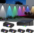Solar LED Wall Light,RGB Color Changing Spotlight - Waterproof Outdoor Garden Path