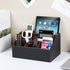 Pu Leather Desk Organizer, Multifunctional Storage Box with 5 Compartments, Office Accessories for Pen, Pencil,