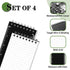 Waterproof Notebook, 4 Pack Top-Spiral Pocket Notepad, 3" x 5" Weatherproof NotePad, All Weather Police Pocket Notebook Little Memo Steno Note Pads for Outdoor Office School Recording by COIDEA
