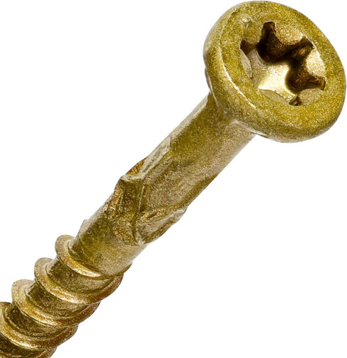 Power Pro 42481 Wood Screws - #9 x 2-1/2", Epoxy Coated, Coarse Thread, Outdoor Rust Resistant, 50pcs
