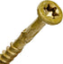 Power Pro 42481 Wood Screws - #9 x 2-1/2", Epoxy Coated, Coarse Thread, Outdoor Rust Resistant, 50pcs