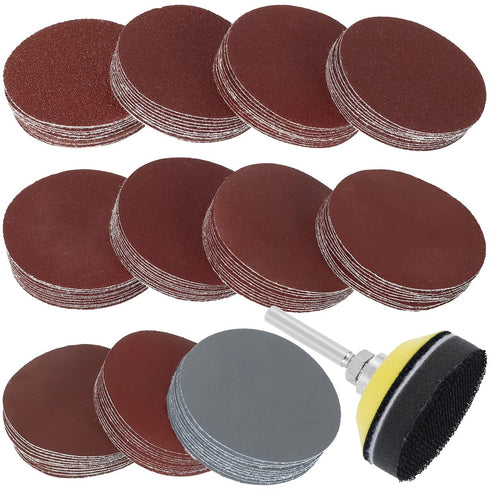 FUYGRCJ - 113Pcs 2 Inch Sanding Disc Alumina Sanding Pads Hook & Loop