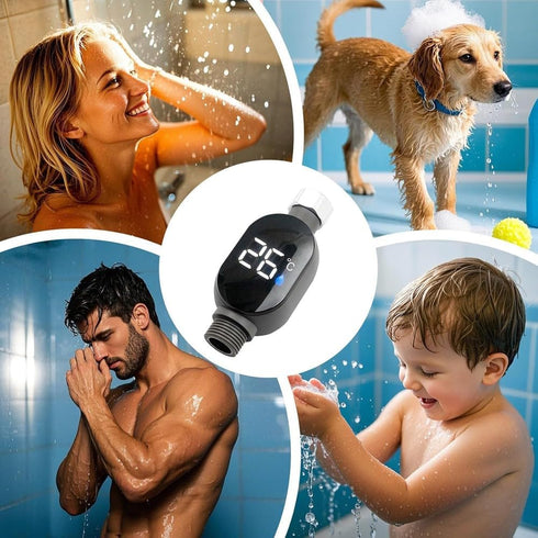 Geetoonly LED Shower Temperature Meter Baby Bath Water Temperature Gauge Waterproof Smart Monitor