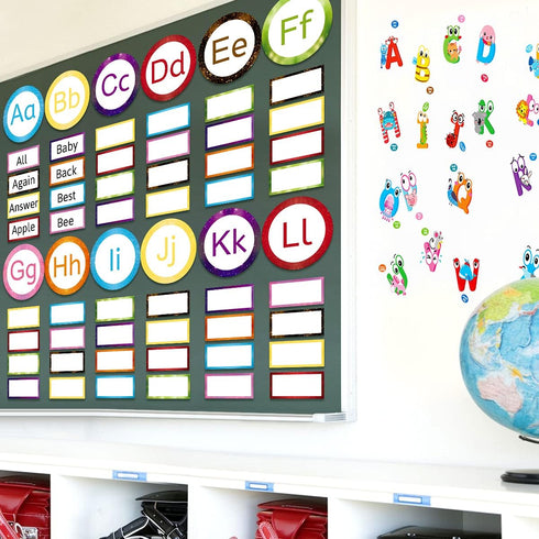 Word Wall Bulletin Board Set, 128 Pcs Alphabet Classroom Decoration