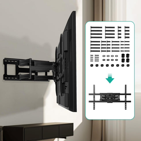 WALI M4 M5 M6 M8, 80 inches Universal TV Mount Hardware Kit Includes Fit Most up to TV/Monitor Mounts (UVSP-N), Black