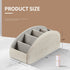 5 Remote Control Holder PU Leather TV Remote Caddy for Table, Compartments Nightstand Organizer for Bedroom