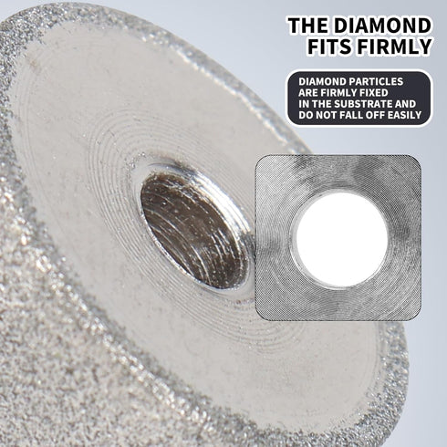 3/4 Inch (20mm) Flat Diamond Grinding Wheel Cutter, 1/8" Shank for Tungsten Sharpener, 3 Pack for Grinding