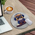 Cute Owl Mouse Pad, Funny Small Mouse Pads for Desk, Round Mousepad for Wireless Mouse Gaming Work Laptop Accessories