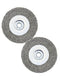 Crimped Wire Wheel Brush 4in with 5/8-11 Threads Arbor for 4-1/2" Angle Grinder, 2pcs
