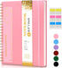 Spiral Notebook Journal, 8.5” x 11” A4 Large Pink Notebooks, College Ruled Lined Journal for Note Taking